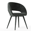 Fabric single chair 3d model