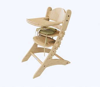 Modern Children's Chair Log Baby Dining Chair Baby Dining Chair 3d model