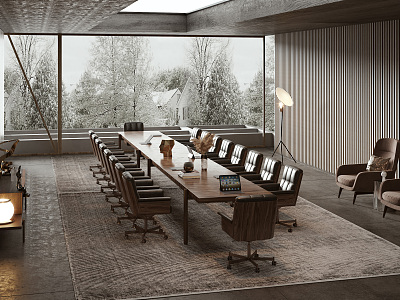 Modern Meeting Room Meeting Table and Chair model