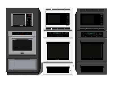 Modern Kitchen Appliances Kitchen Appliances Oven Microwave Combination Steaming and Baking Disinfection Cabinet 3d model