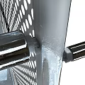 Modern Metal Mesh Cart With Three Tier Storage And Rolling Wheels