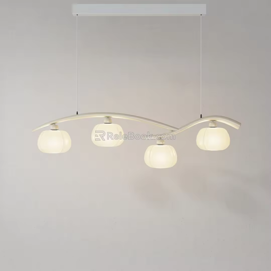 Modern chandelier combination 3d model