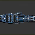 Blue Sci Fi Mechanical Device Featuring Complex Structure And Reflective Surfaces