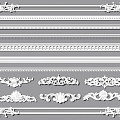 European-style plaster line carved corner flower carved line corner decorative line 3d model