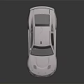 Silver Sports Car With Aerodynamic Body Yellow Wheels And Rear Spoiler Design