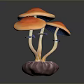 Colorful Mushroom Shaped Food With Orange Caps Purple Base And Blue Stems