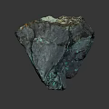 Decorative Ornamental Mineral Crystal Decor Piece With Blue Green Black Shiny Surface For Home Accent