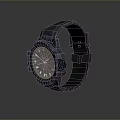 Stylish Sporty Watch With Dark Strap Analog Dial And Numeric Markers