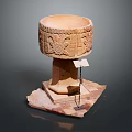 Traditional Bonsai Potted Plant In Carved Ceramic Pot With Decorative Base