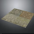 Square Decorative Tile Sample With Multiple Color Textures And Patterns