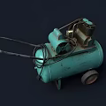 modern compressor 3d model