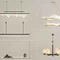 Various Chandelier Lighting Designs with Modern and Traditional Elements for Interior Decor 3d model