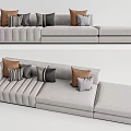 Modern Multiplayer Sofa 3d model