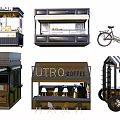 Diverse Mobile Food Carts Featuring Coffee Vendor And Street Snack Vehicles With Seating