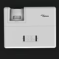 White Surveillance Projector With Rear Ports For HD Monitoring And Multifunctional Use