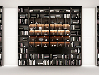 Modern bookcase bookshelf combination 3d model