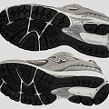 Gray New Balance Sneakers With Camouflage Pattern And White Black Sole
