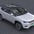 White Jeep SUV With Black Roof Front Grille And Modern Alloy Wheels