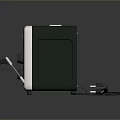 Sleek Modern Electric Toaster With Stainless Steel Body Black Accents And Control Panel