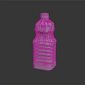 Transparent Plastic Water Bottle With Ripple Design And White Cap For Daily Use