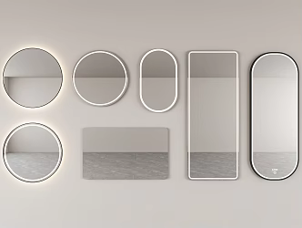 Modern mirror vanity mirror bathroom mirror makeup mirror bathroom mirror 3d model
