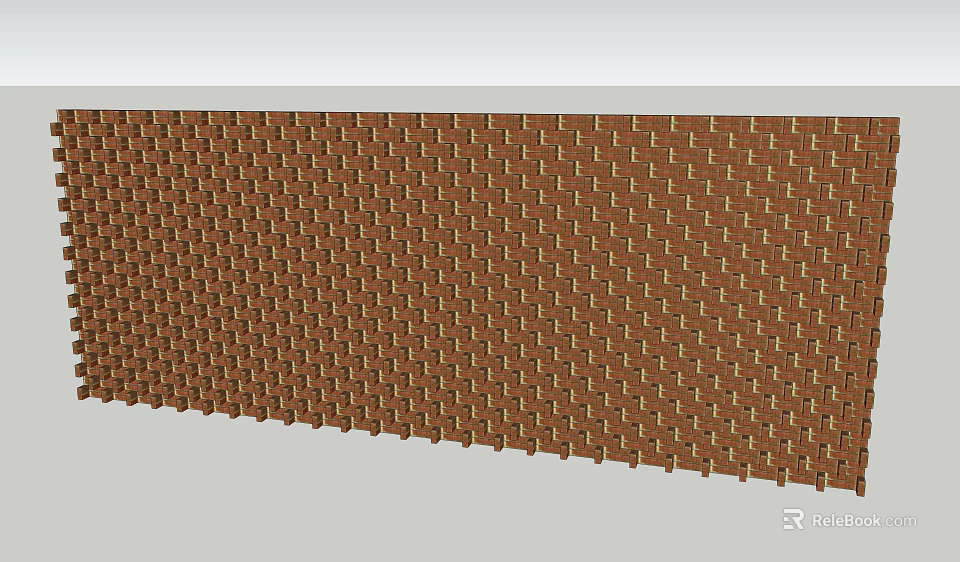 Brown Woven Texture Background Wall Design With Modern Style For Interior Spaces 3d model