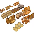 Assorted Baked Goods Collection Featuring Croissants Cookies Rolls And Chocolate Treats