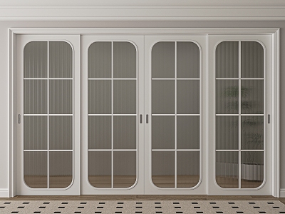 French kitchen sliding door 3d model