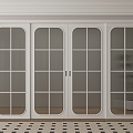 French kitchen sliding door 3d model