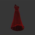Man in Black Long Dress 3D Model with Back View Display Design