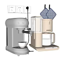 Coffee machine single head coffee machine plug socket cloth insulation pad soybean milk machine 3d model