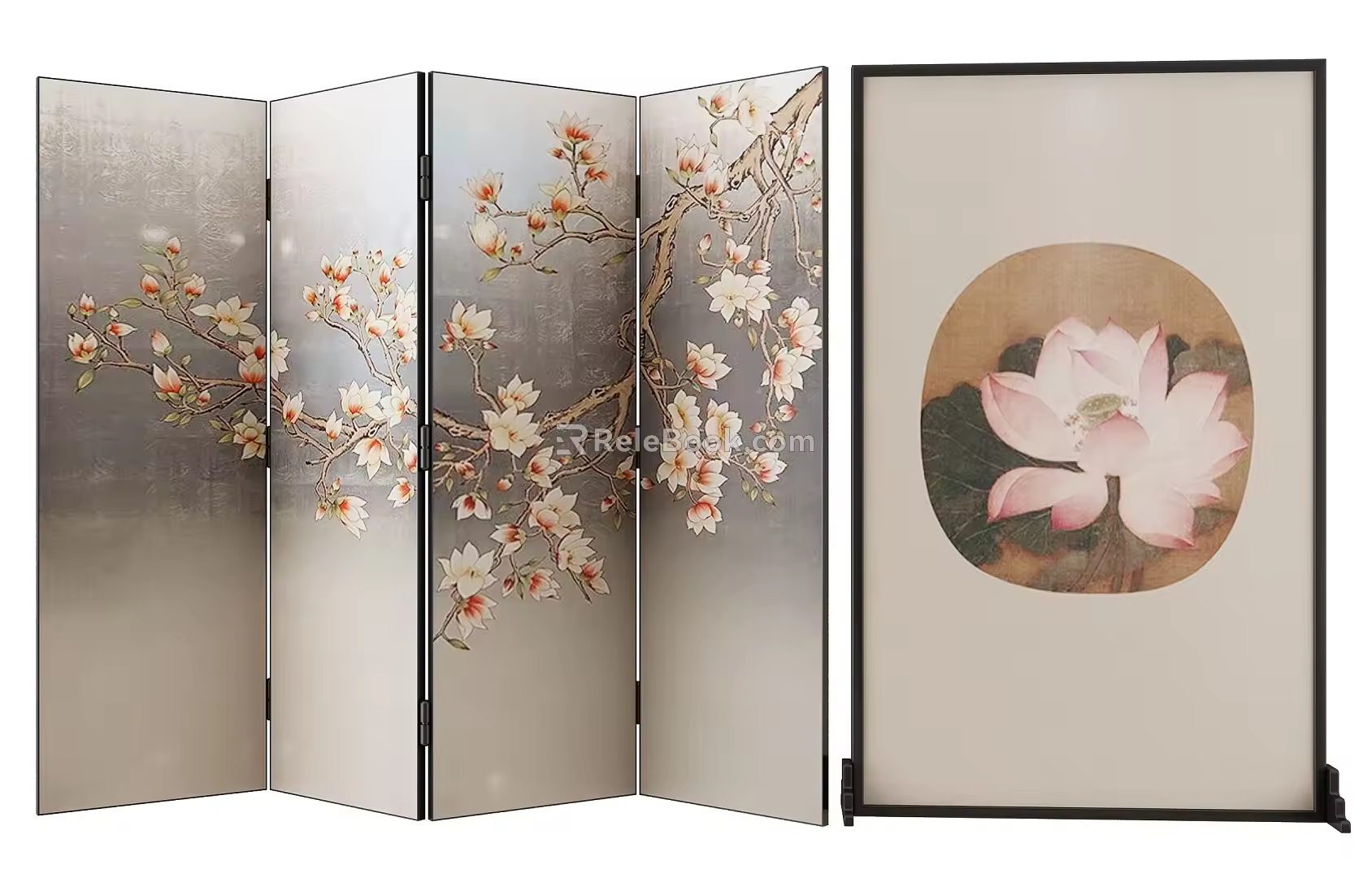 new chinese style screen 3d model