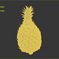 Fresh Ripe Pineapple with Vibrant Green Leaves and Golden Yellow Skin as Juicy Tropical Fruit