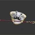 White Haired Long Eared Character Walking With Red Staff Featuring Golden Head And Red Gem