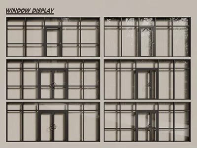 modern windows aluminum alloy windows casement windows floor-to-ceiling windows 3d model