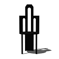 Stylish Black Single Chair With Modern Minimalist Design And Unique Backrest Structure