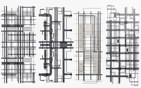 Industrial LOFT Duct Ceiling Air Conditioning Duct Chandelier Shaped Ceiling 3d model