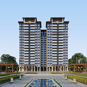 New Chinese residential building 3d model