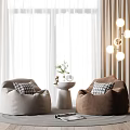 Modern Casual Sofa Combination Lazy Sofa 3d model