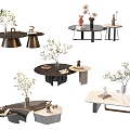 Tea Table Combination Ornaments 3d model