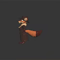 Adorable Anthropomorphic Fox Detective Character Wearing Trench Coat Vest And Fedora Hat