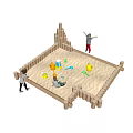 Modern sandpit children'sandpit toy playground 3d model