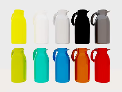 Practical Household Water Jugs In Multiple Bright And Neutral Colors For Daily Use 3d model