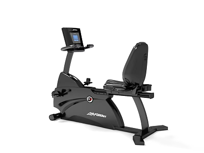 Life Fitness Black Rowing Machine with Digital Display for Home Cardio Workouts 3d model