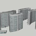 Modern High Rise Residential Buildings With Contemporary Exterior Design And Glass Facades