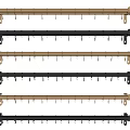 Durable Curtain Accessories With Metal Rods Various Colors And Decorative Hook Designs