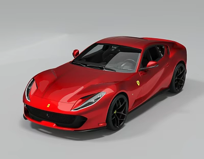 Red Ferrari Sports Car With Sleek Body Design And Black Wheels 3d model Red Ferrari Sports Car With Sleek Body Design And Black Wheels 3d model