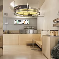 Heytea Modern Tea Shop Interior With Light Walls Counter And Stone Decor