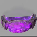 Mystical Circular Portal With Purple Glowing Vortex And Stone Spiked Edges