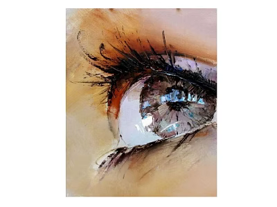 Creative Eye Art Painting As Wall Decor With Detailed Eyelashes And Vibrant Hues 3d model
